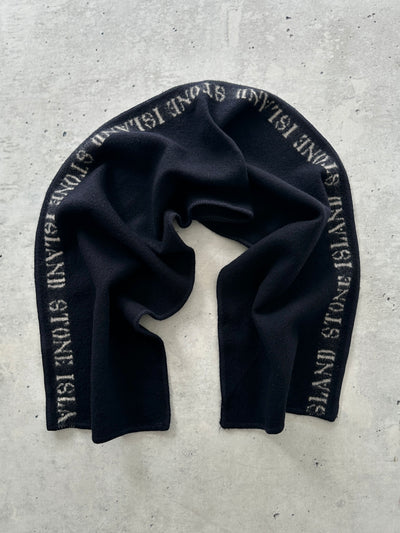 90's Stone Island Spell Out Chunky Wool Scarf (One Size)
