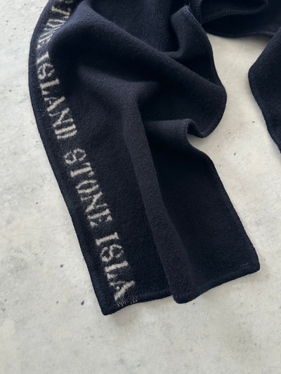 90's Stone Island Spell Out Chunky Wool Scarf (One Size)