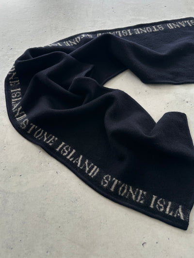 90's Stone Island Spell Out Chunky Wool Scarf (One Size)