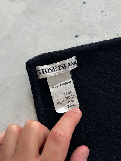 90's Stone Island Spell Out Chunky Wool Scarf (One Size)