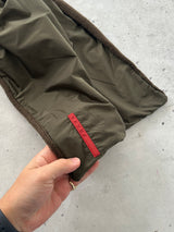 00's Prada Sport Reversible Chunky Wool Knit Nylon Scarf (One Size)