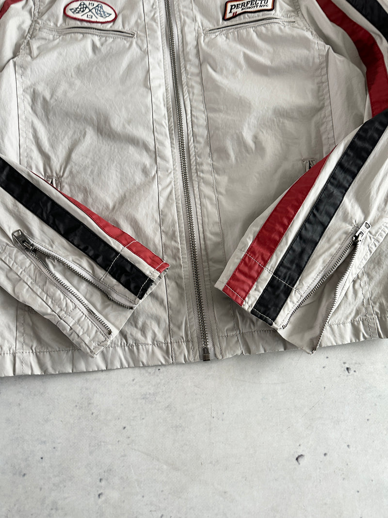 Brand New Schott NYC Perfecto Zip Up Racing Jacket (M) – Smooth Cactus