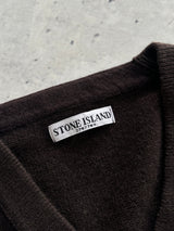 AW/11 Stone Island Wool Knit V Neck Jumper (XL)