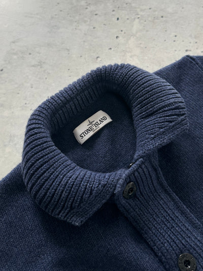 AW/13 Stone Island Chunky Wool Knit Zip Up Jumper (L)