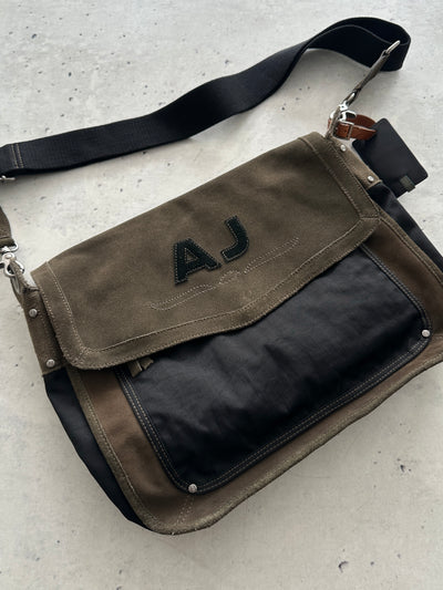 00s Armani Jeans Suede Crossbody / Messenger Bag (One Size)