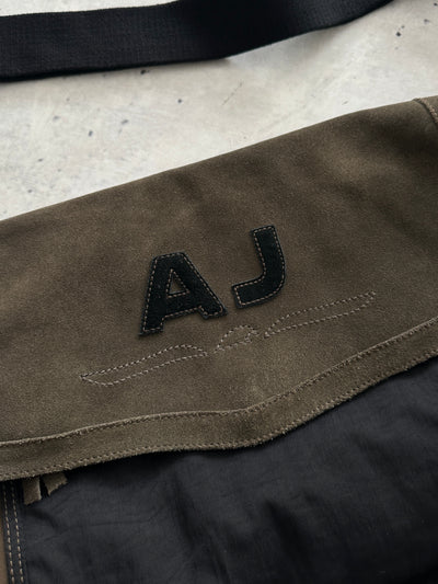 00s Armani Jeans Suede Crossbody / Messenger Bag (One Size)