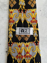 V2 by Versace Patterned Silk Tie (One Size)
