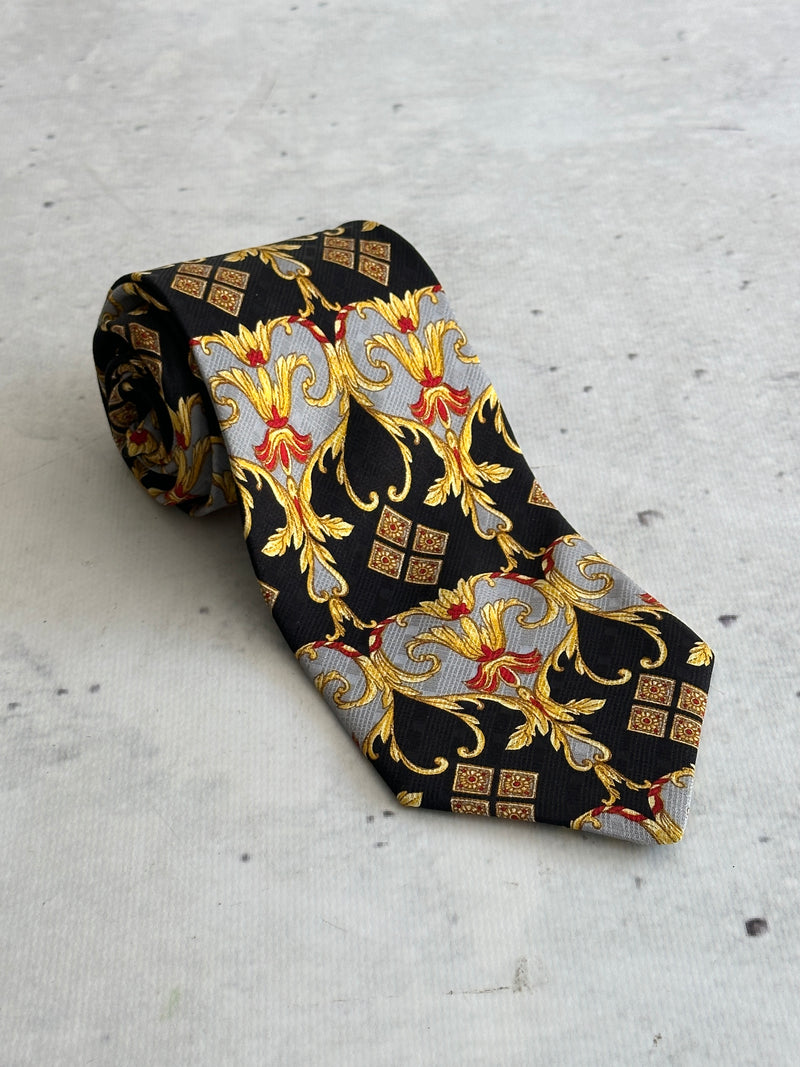 V2 by Versace Patterned Silk Tie (One Size)