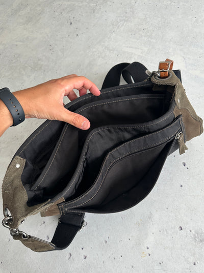 00s Armani Jeans Suede Crossbody / Messenger Bag (One Size)
