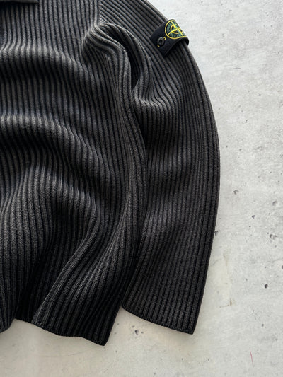 AW/11 Stone Island Chunky Ribbed Wool Knit Pullover Jumper (L)
