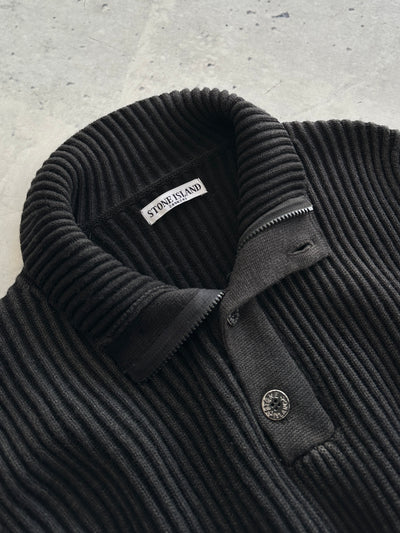 AW/11 Stone Island Chunky Ribbed Wool Knit Pullover Jumper (L)