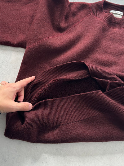 90's Stone Island Green Edge Chunky Wool Knit Jumper (L)