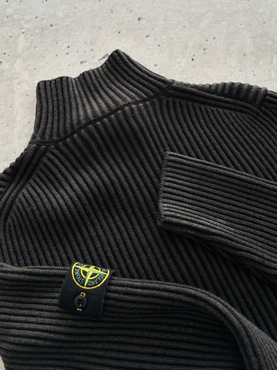 AW/11 Stone Island Chunky Ribbed Wool Knit Pullover Jumper (L)