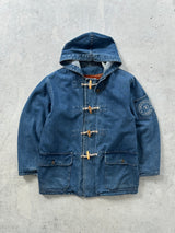 Vintage Valentino Jeans Blanket Lined Denim Duffle Coat (XL)