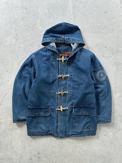 Vintage Valentino Jeans Blanket Lined Denim Duffle Coat (XL)