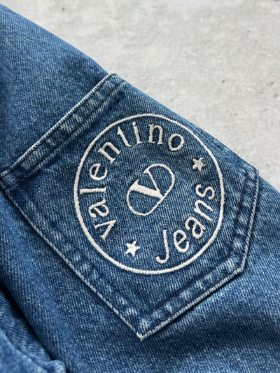 Vintage Valentino Jeans Blanket Lined Denim Duffle Coat (XL)