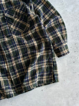 90's Wrangler Plaid Button Up Overshirt (L)