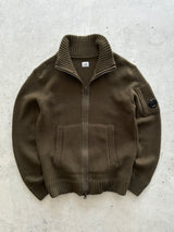 CP Company Wool Chunky Knit Zip Up Jumper (M)
