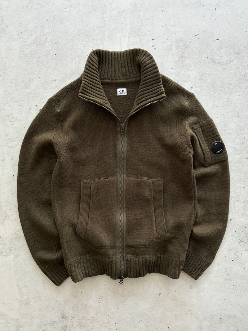 CP Company Wool Chunky Knit Zip Up Jumper (M)