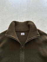 CP Company Wool Chunky Knit Zip Up Jumper (M)