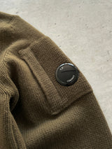 CP Company Wool Chunky Knit Zip Up Jumper (M)