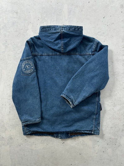 Vintage Valentino Jeans Blanket Lined Denim Duffle Coat (XL)