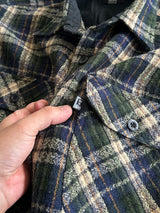 90's Wrangler Plaid Button Up Overshirt (L)