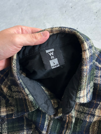 90's Wrangler Plaid Button Up Overshirt (L)