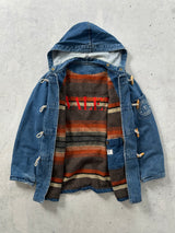Vintage Valentino Jeans Blanket Lined Denim Duffle Coat (XL)