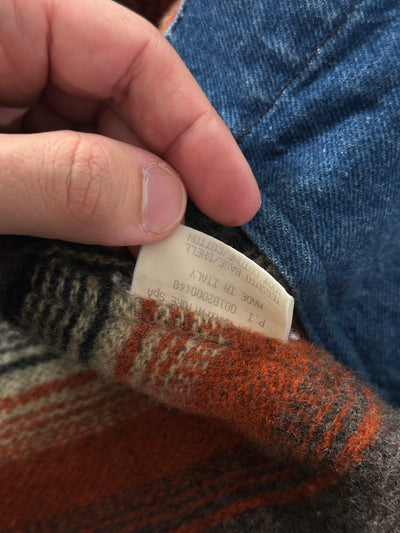 Vintage Valentino Jeans Blanket Lined Denim Duffle Coat (XL)