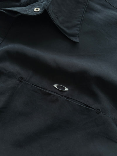 90's Oakley Metal Emblem brushed cotton Long Sleeve Shirt (L)