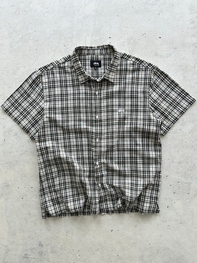 Stussy Embroidered Logo Plaid Shirt (L)