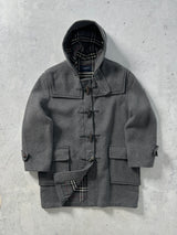 90's Burberry Nova Check Wool Duffle Coat (XL)