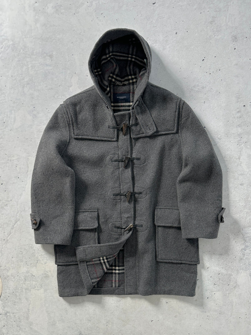 90's Burberry Nova Check Wool Duffle Coat (XL)