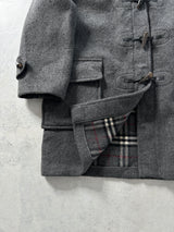90's Burberry Nova Check Wool Duffle Coat (XL)