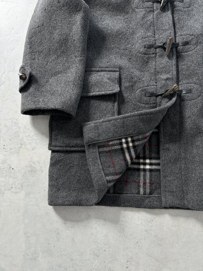 90's Burberry Nova Check Wool Duffle Coat (XL)