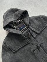 90's Burberry Nova Check Wool Duffle Coat (XL)