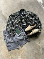 90's Wrangler Plaid Button Up Overshirt (L)