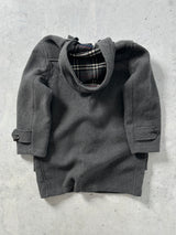 90's Burberry Nova Check Wool Duffle Coat (XL)