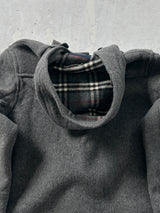 90's Burberry Nova Check Wool Duffle Coat (XL)