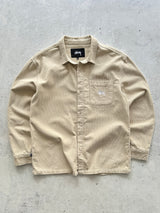 Stussy Embroidered Logo Heavyweight Corduroy Overshirt (M)
