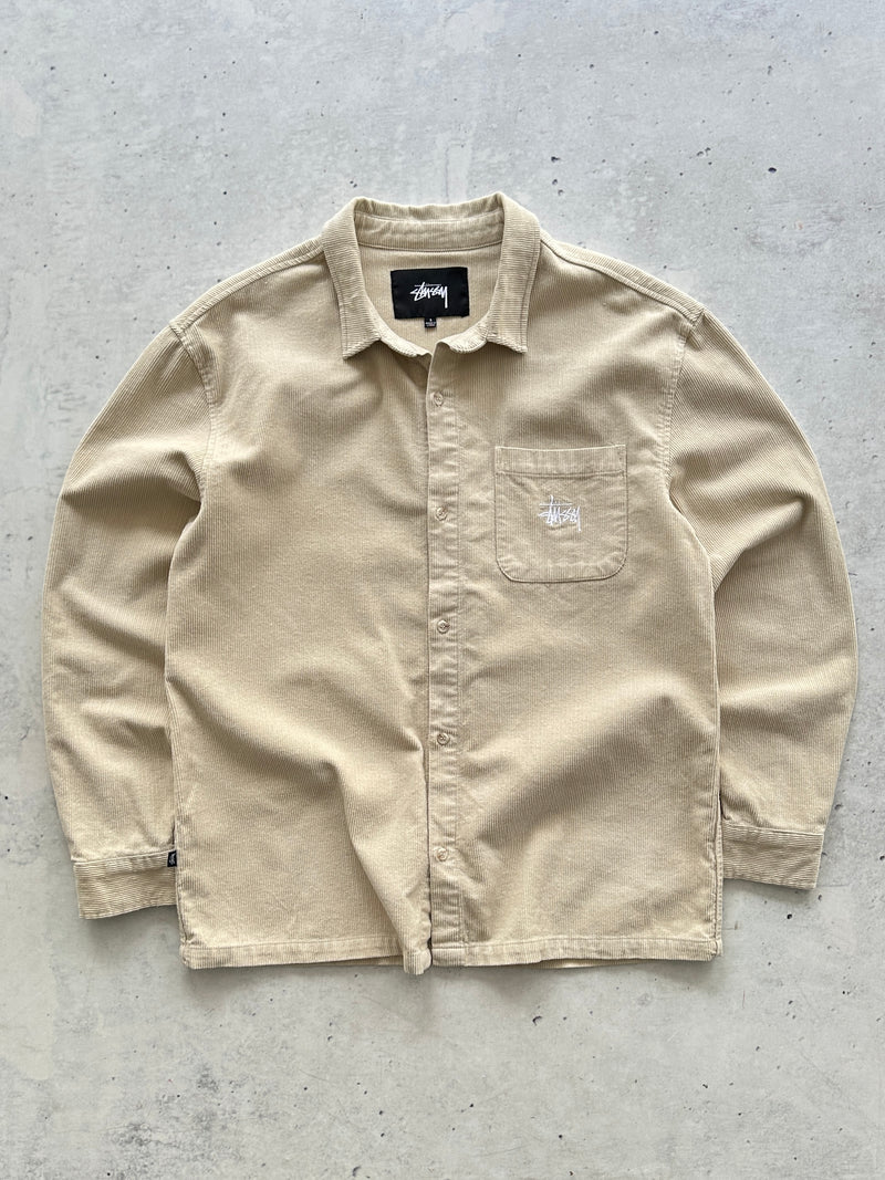 Stussy Embroidered Logo Heavyweight Corduroy Overshirt (M)