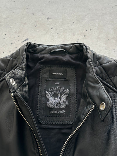 Diesel soft lamb Leather L-Martin 900 zip up Jacket (S)
