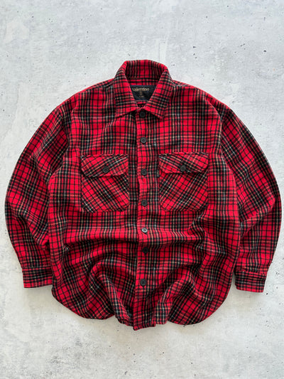 90's Valentino Jeans Wool Tartan Overshirt (XXL)