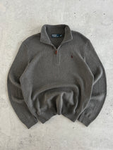 Ralph Lauren 1/4 Zip Knit Pullover Jumper (L)