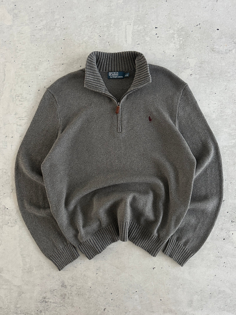Ralph Lauren 1/4 Zip Knit Pullover Jumper (L)