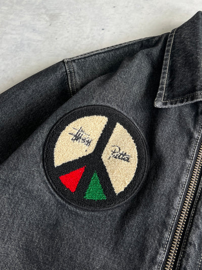 Stussy x Patta Embroidered Denim Zip Up Work Jacket (S)
