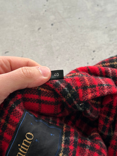90's Valentino Jeans Wool Tartan Overshirt (XXL)
