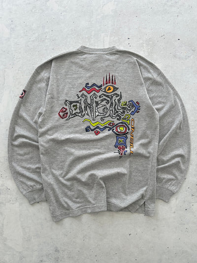 Vintage O'Neill Graphic Print Long Sleeve T Shirt (L)