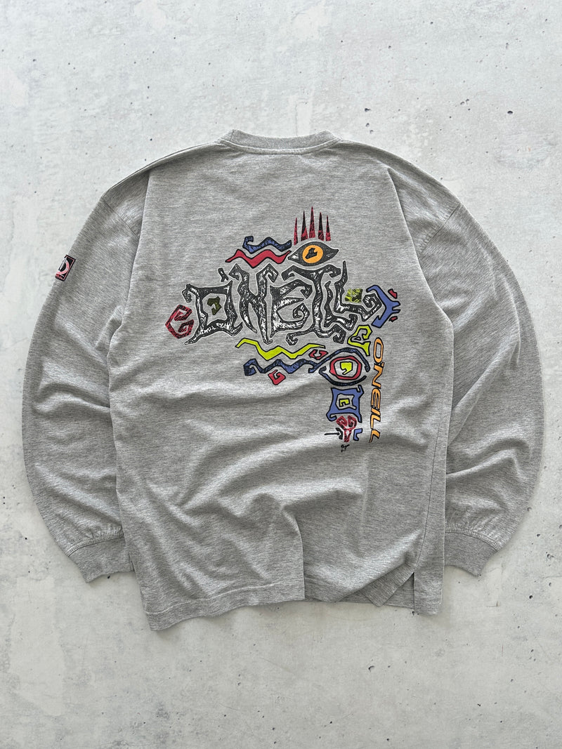 Vintage O'Neill Graphic Print Long Sleeve T Shirt (L)